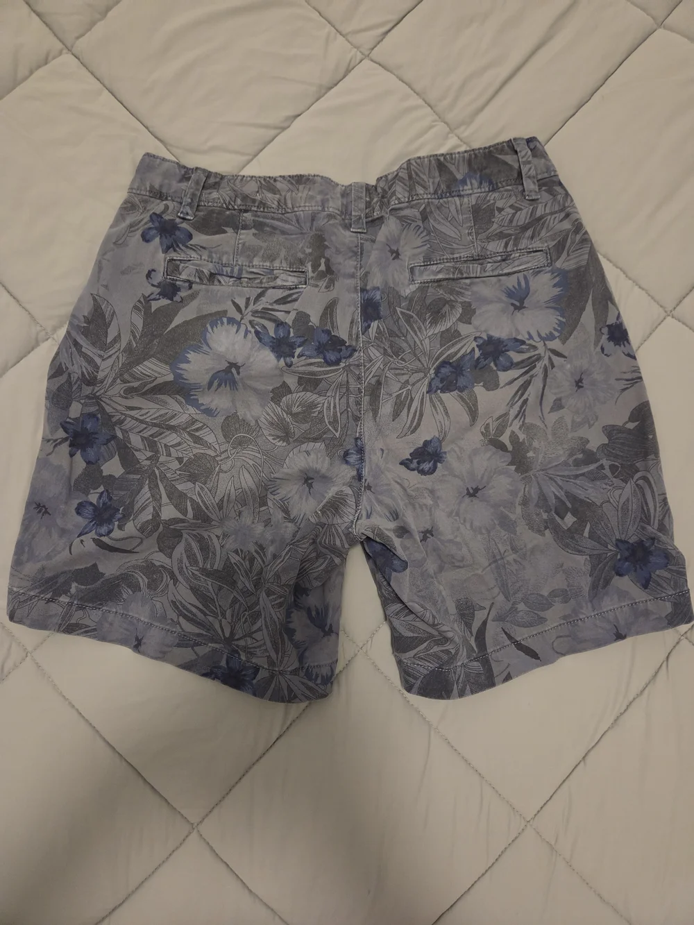 GAP Girlfriend Blue Floral Chino Shorts